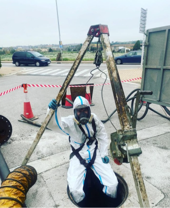 Vista de una prueba de estanqueidad certificada realizada por Lamon SL en Monzón.